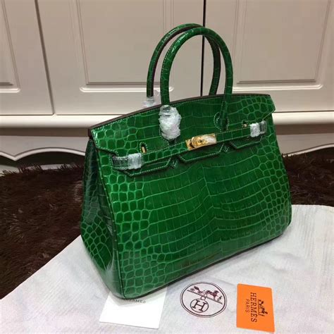 hermes crocodile bag green|hermes crocodile bag price.